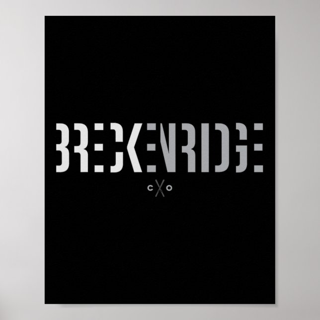 Breckenridge Colorado Graphic Ski  Poster (Front)