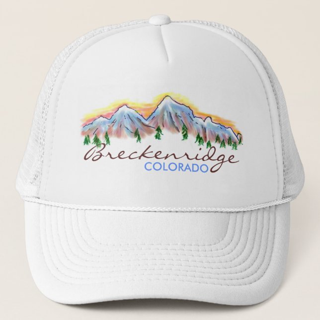 Breckenridge Colorado mountain art hat (Front)
