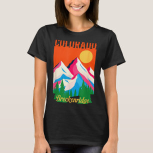 Breckenridge colorado mountain sunset retro hiking T-Shirt