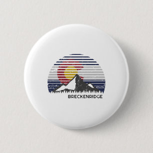 Breckenridge Colorado Mountain Top 6 Cm Round Badge