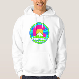 Breckenridge Colorado neon mountain hoodie