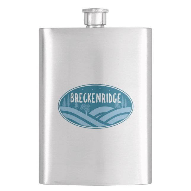 Breckenridge Colorado Outdoors Hip Flask (Front)