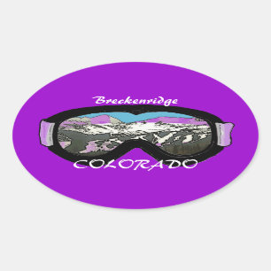 Breckenridge Colorado purple black goggle stickers