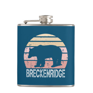 Breckenridge Colorado Retro Bear Hip Flask