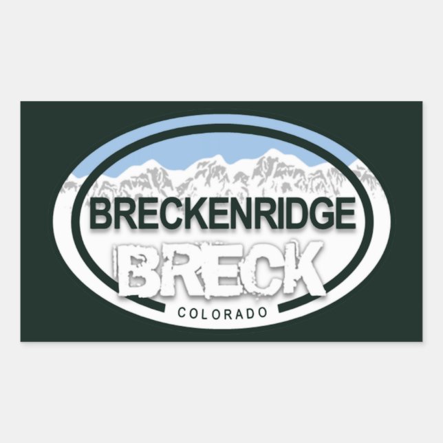 Breckenridge Colorado Rocky Mountain Breck Rectangular Sticker (Front)