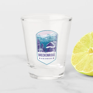 Breckenridge Colorado Ski Badge Shot Glass