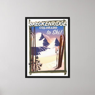 Breckenridge, Colorado ski poster Canvas Print