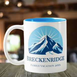 Breckenridge Colorado ski resort souvenir Two-Tone Coffee Mug