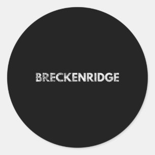 Breckenridge Colorado Ski Skiing Snowboarding  Classic Round Sticker