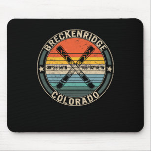 Breckenridge Colorado Skiing Mountain Snowboarding Mouse Pad