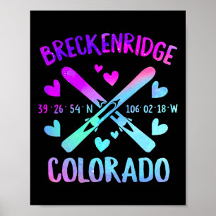 Breckenridge Colorado Skiing Mountain Snowboarding Poster