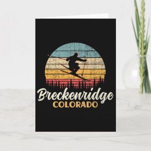 Breckenridge Colorado Skiing Vintage Mountain Ski Card