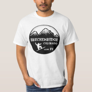Breckenridge Colorado snowboard art value tee