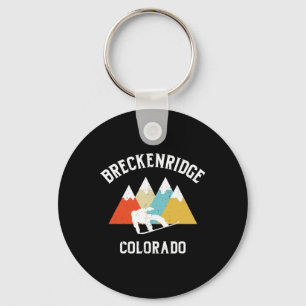 Breckenridge Colorado Snowboard Vacation Souvenir  Key Ring