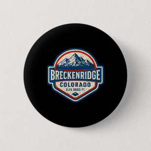 Breckenridge Colorado Vintage Dge Mountain Hiking 6 Cm Round Badge