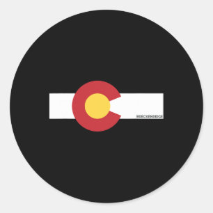 Breckenridge Colorado X Co Flag Classic Round Sticker