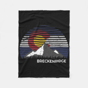 Breckenridge Colorado X Co Flag Mountain Fleece Blanket