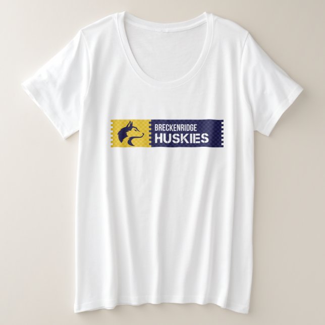 Breckenridge Huskies #6 Plus Size T-Shirt (Design Front)