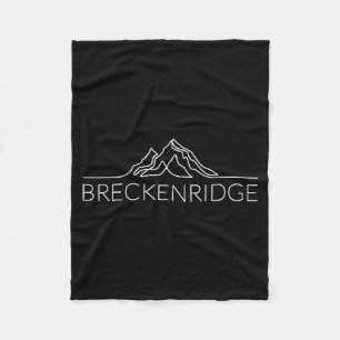 Breckenridge skiing retro athlete design fleece blanket