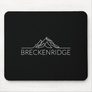 Breckenridge skiing retro athlete design mouse pad