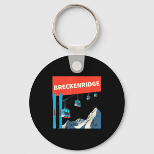 Breckenridge skiing - retro breckenridge ski key ring
