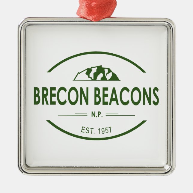 Brecon Beacons National Park Metal Tree Decoration (Front)