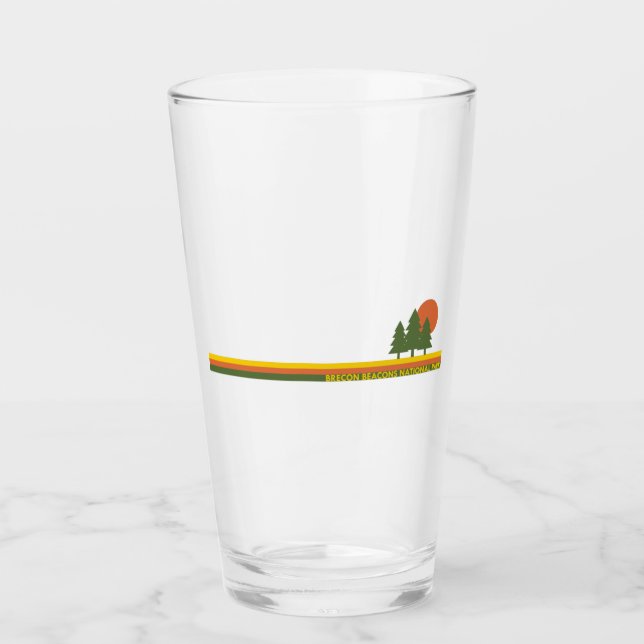 Brecon Beacons National Park Pine Trees Sun Glass (Front)