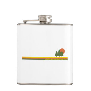 Brecon Beacons National Park Pine Trees Sun Hip Flask