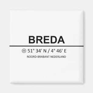 Breda Coordinaten — Breda Coordinates Magnet