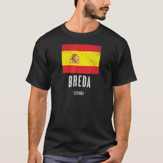 Breda Spain Es Flag City Bandera Ropa T-Shirt