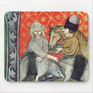 Breeding pigs and horses mouse pad