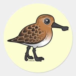 Breeding Spoon-billed Sandpiper Classic Round Sticker