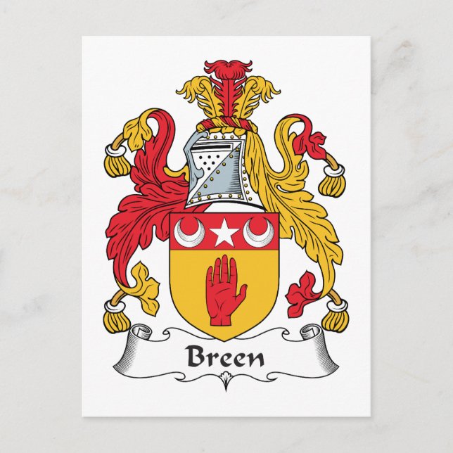 Breen Family Crest Postcard (Front)