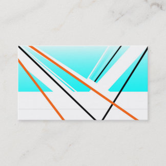 Breeze abstract blue white design business card