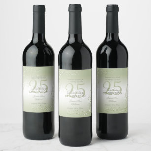 Breezeway Decoration 25th Birthday Wine Label