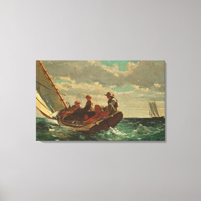 Breezing Up (A Fair Wind) 1873-76 Canvas Print (Front)