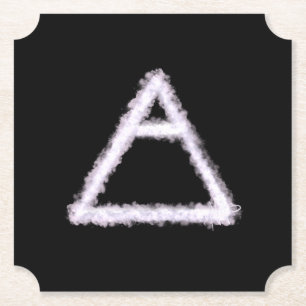Breezy Air Element Alchemy Symbol Paper Coaster