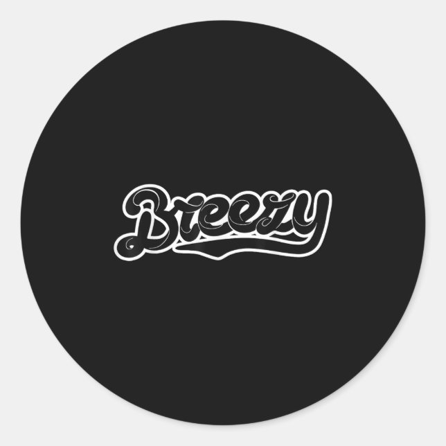 Breezy  classic round sticker (Front)