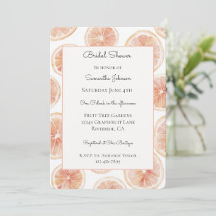 Breezy Grapefruit Bridal Shower Invitation