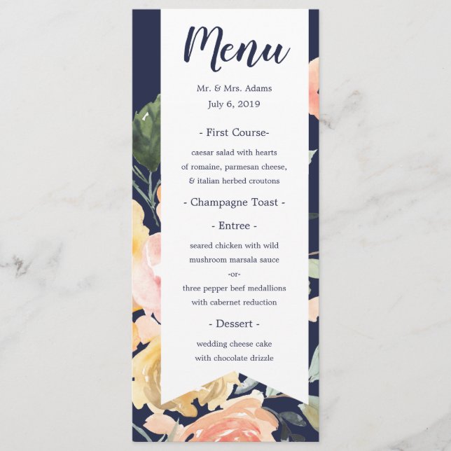 Breezy Romance Menu (Front)