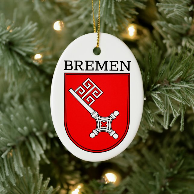 Bremen Coat of Arms Ceramic Tree Decoration (Tree)