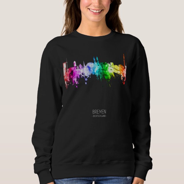 Bremen Germany Skyline Skyscrapers Sweatshirt (Front)