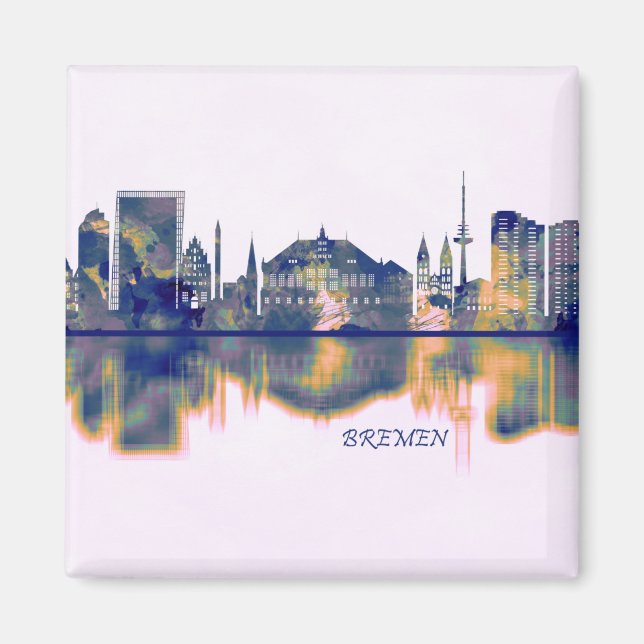 Bremen Skyline Magnet (Front)
