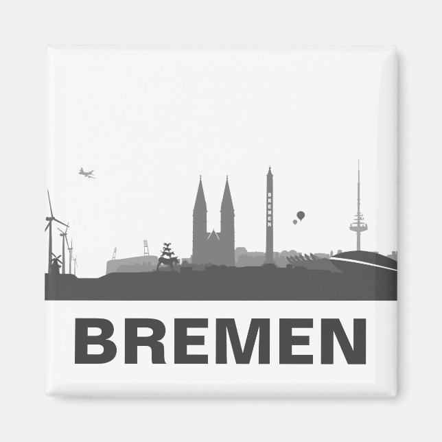 Bremen Skyline refrigerator Magnet (Front)