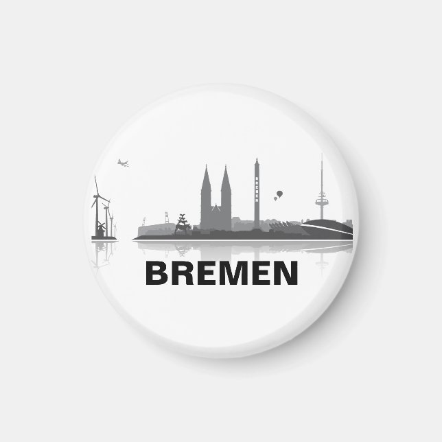 Bremen Skyline refrigerator Magnet (Front)