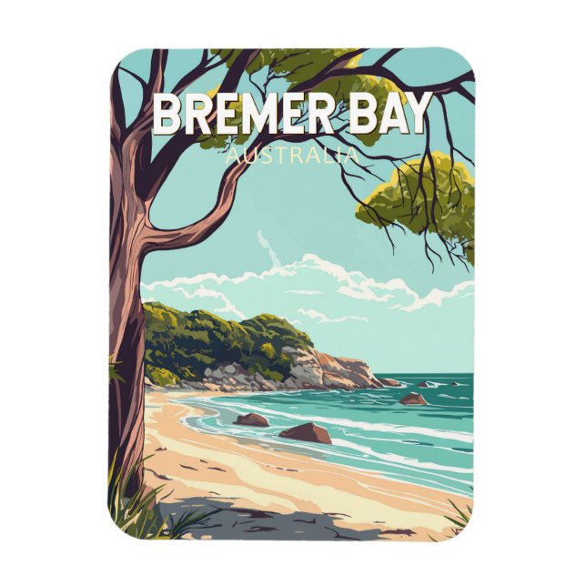 Bremer Bay Australia Travel Art Vintage Magnet (Vertical)