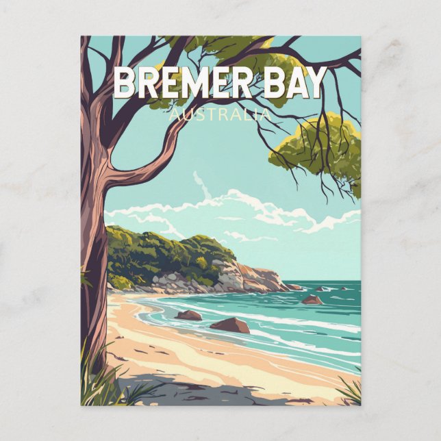 Bremer Bay Australia Travel Art Vintage Postcard (Front)