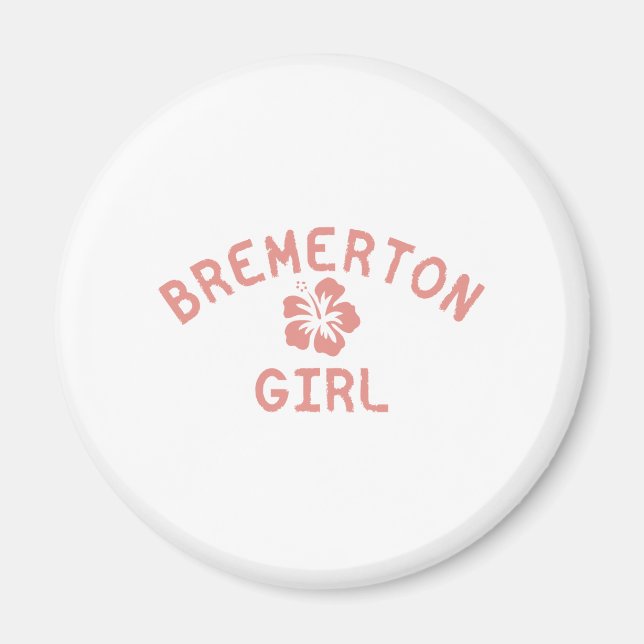 Bremerton Pink Girl Magnet (Front)