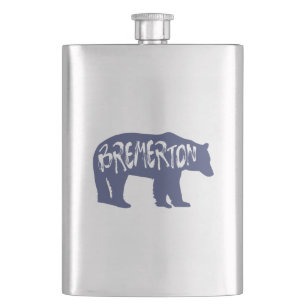 Bremerton Washington Bear Hip Flask
