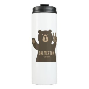 Bremerton Washington Peace Bear Thermal Tumbler